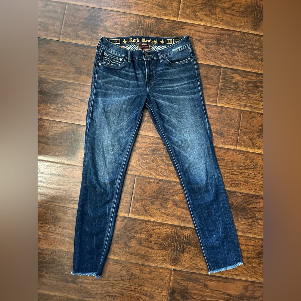 Rock Revival Flora mid-rise Ankle Skinny Jeans Women’s Size 27 - Picture 6 of 15